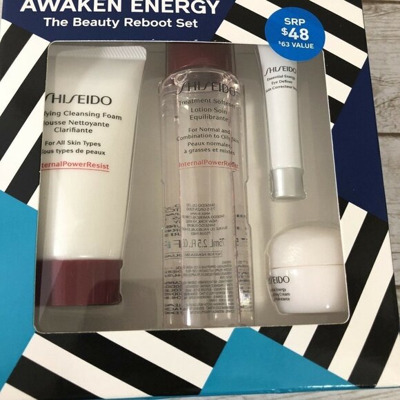 SHISEIDO 4-Pc. Awaken Energy Beauty Reboot Set Cleanser Moisturizer Eye - Picture 3 of 7
